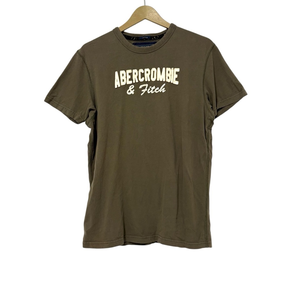 Abercrombie & Fitch Vintage Y2K Men’s XL Olive Green Graphic Muscle Tee Shirt